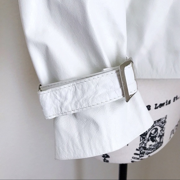 Emporio Cueros White Leather Button Front Jacket - Picture 5 of 8